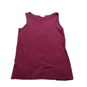 Susan Graver Tank Top Womens Medium Burgundy Sleeveless Knit Pullover Layering‎